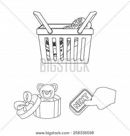 E-commerce And Business Outline Icons In Set Collection For Design. Buying And Selling Vector Symbol