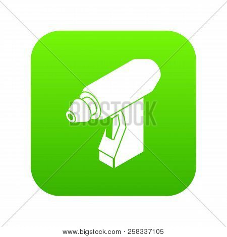 Manual Welding Torch Icon Green Isolated On White Background