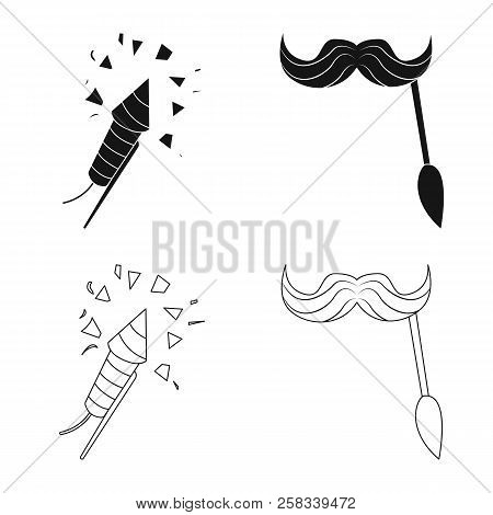 Vector Design Of Party And Birthday Sign. Collection Of Party And Celebration Vector Icon For Stock.