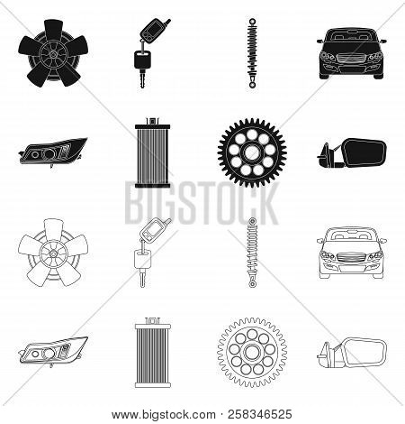 Vector Design Of Auto And Part Logo. Set Of Auto And Car Stock Vector Illustration.
