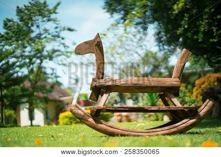 Wood Horse Waiting Someone To Ride Him
