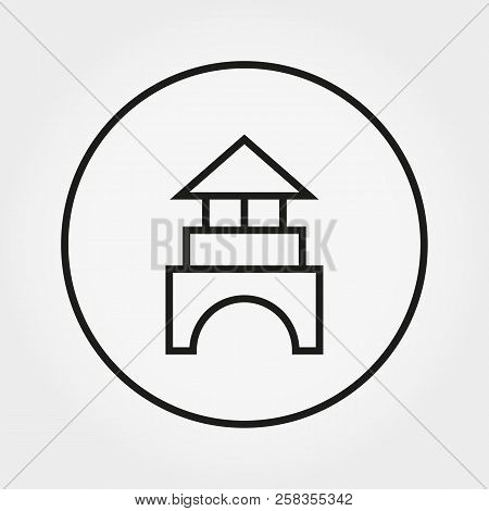 Baby Building Kit. Toy. Vector. Icon. Line.