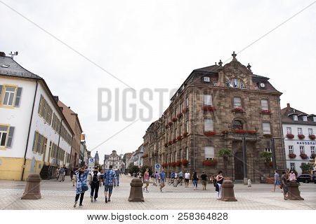 Speyer Cathedral And Classic Retro Building At Speyer Town In Rhineland Palatinate, Germany