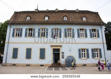 Speyer Cathedral And Classic Retro Building At Speyer Town In Rhineland Palatinate, Germany