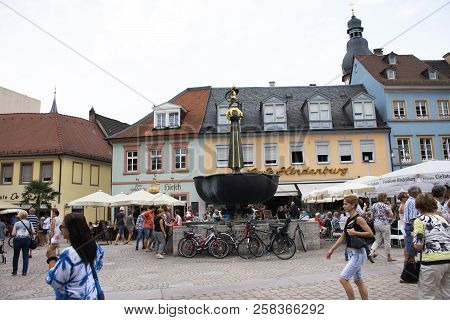 Speyer Cathedral And Classic Retro Building At Speyer Town In Rhineland Palatinate, Germany
