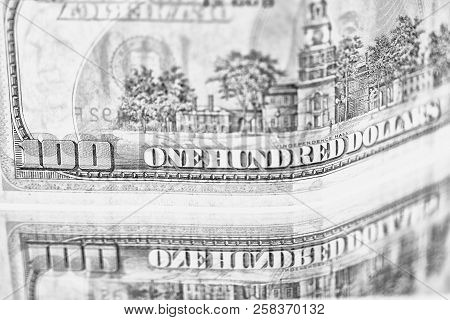 Blurred Dollar Money Background And Mirror
