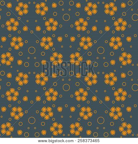 Abstract Seamless Pattern With Orange Elements. Vector Illustration Eps 10.