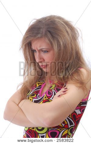 Ragazza piena di risentimento