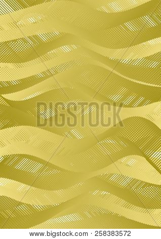 Vector Abstract Background With Gold Web Of Lines On White