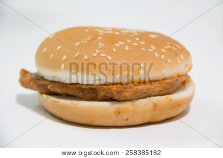 A Delicious Fas Food Burger For Background