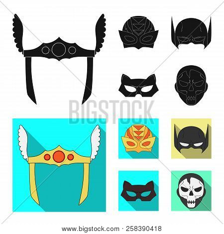Vector Illustration Of Hero And Mask Icon. Collection Of Hero And Superhero Vector Icon For Stock.