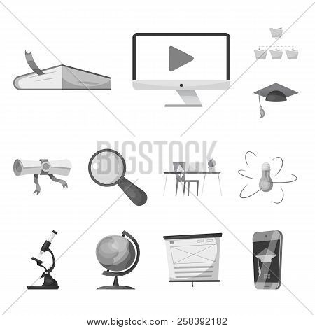 Vector Illustration Of Education And Learning Sign. Set Of Education And School Stock Vector Illustr
