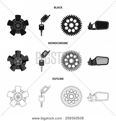 Vector Illustration Of Auto And Part Sign. Set Of Auto And Car Stock Vector Illustration.
