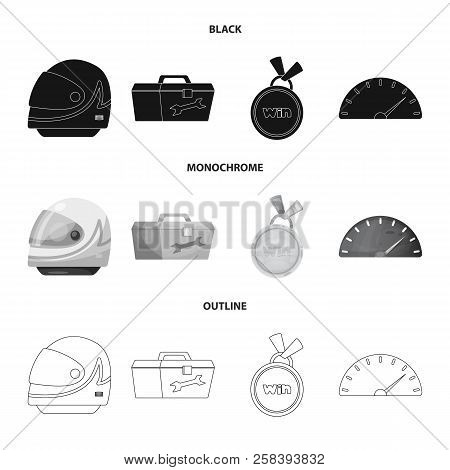Isolated Object Of Car And Rally Logo. Collection Of Car And Race Vector Icon For Stock.