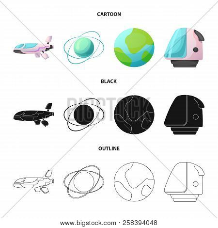 Vector Design Of Mars And Space Icon. Set Of Mars And Planet Vector Icon For Stock.