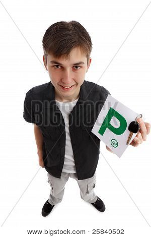 Teenager With Green P Licence Plates