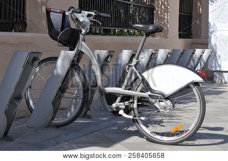 Urban Transport. Bike On Bike-park Waiting For The Driver