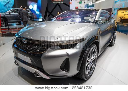 Frankfurt, Germany - Sep 13, 2013: Chery Tiggo Coupe Concept Suv Car Showcased At The Frankfurt Iaa 