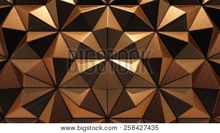 The Copper Texture Triangle  Background, 3d Rendering