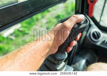 Loader Control. Control Joysticks. Place For Your Text.
