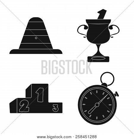 Vector Design Of Car And Rally Logo. Set Of Car And Race Vector Icon For Stock.