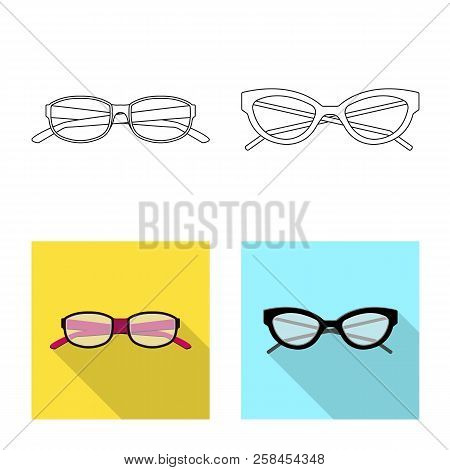 Vector Illustration Of Glasses And Frame Icon. Collection Of Glasses And Accessory Stock Vector Illu