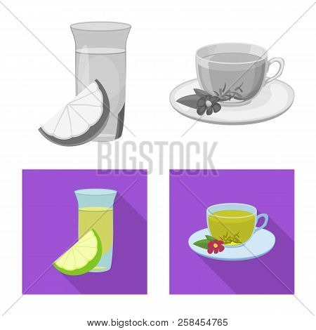 Vector Design Of Drink And Bar Icon. Set Of Drink And Party Vector Icon For Stock.