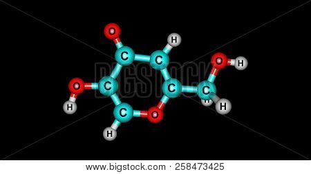 Kojic Acid Is A Chelation Agent Produced By Several Species Of Fungi. 3d Illustration