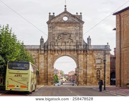 San Benito Arch At The Halfway Point Of The Camino - Sahagun, Castile And Leon, Spain, 18 September 