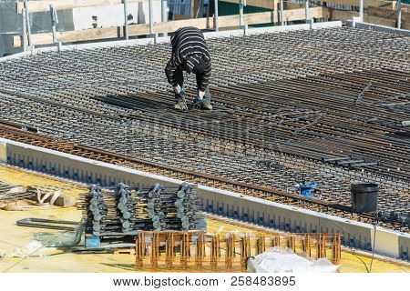 Velbert, Nrw, Germany - March 17, 2016:
Preparation For Concrete Work Construction Of A Residential 