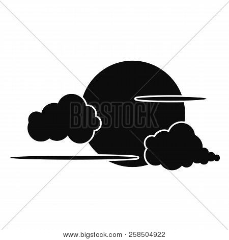 Full Moon Night Icon. Simple Illustration Of Full Moon Night Vector Icon For Web Design Isolated On 