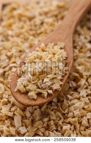 Fragrant Dried Parsnip On A Dark Stone Background