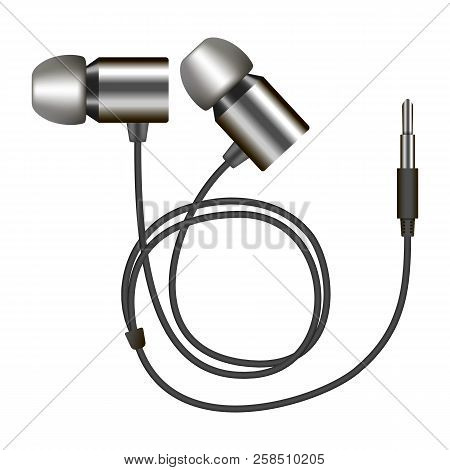 Sport Earbuds Icon. Realistic Illustration Of Sport Earbuds Vector Icon For Web Design Isolated On W