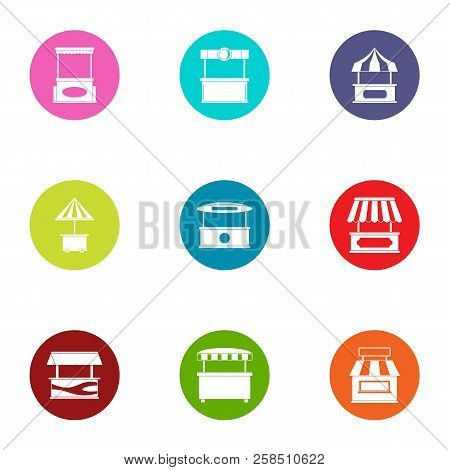 Canopy Icons Set. Flat Set Of 9 Canopy Vector Icons For Web Isolated On White Background