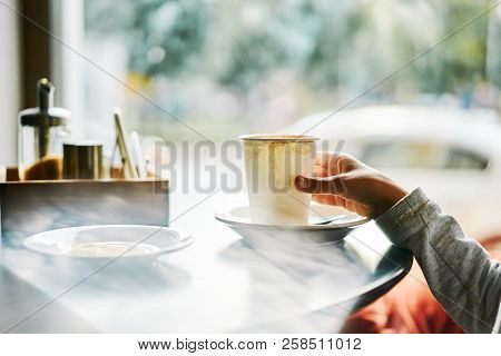 Delicious Coffee Cacao Warm White Cafe Morning Breakfast