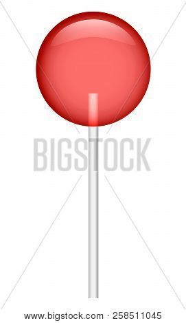 Red Bonbon Icon. Realistic Illustration Of Red Bonbon Vector Icon For Web Design Isolated On White B