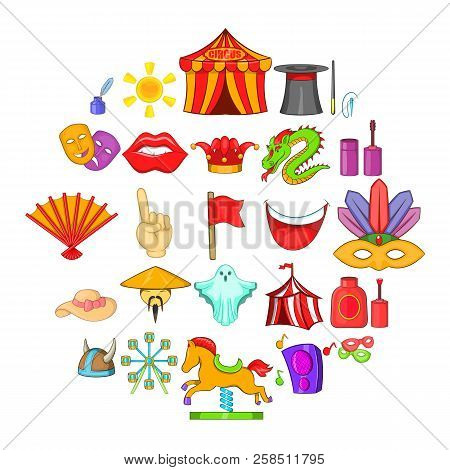 Jollify Icons Set. Cartoon Set Of 25 Jollify Vector Icons For Web Isolated On White Background