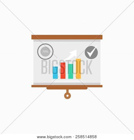 Presentation Vector Icon, Infographic Chart Symbol. Modern, Simple Flat Vector Illustration For Web 