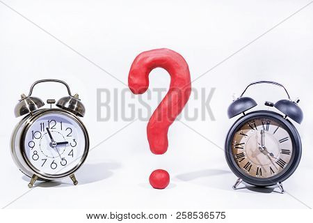 Daylight Saving Time. Wall Clock Going To Winter Time. Autumn Abstraction.