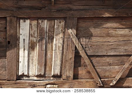 Detail Of The Wooden Window Of A Horreo