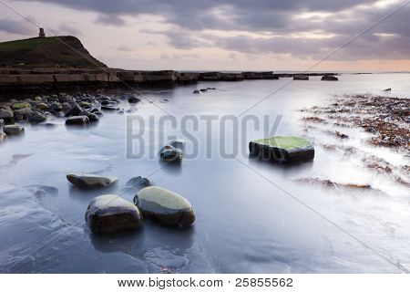 Aften i Kimmeridge Bay