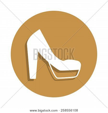 Platform High Heels Shoes Icon In Badge Style. One Of Clothes Collection Icon Can Be Used For Ui, Ux