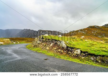 The Amazing Cliffs Of Slieve League Near Carrick Ireland.