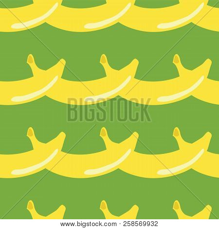 Banana Geometric Seamless Pattern In 80s, 90s Style. Wrapping Paper, Gift Card, Poster, Banner Desig