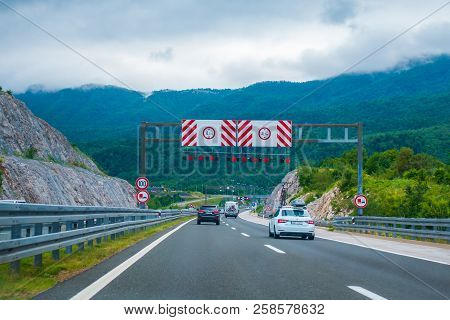 Highway A1, Vicinity Of Bosiljevo, Croatia, July 1 2018: A1 Highway In Croatia From Zagreb To Split 