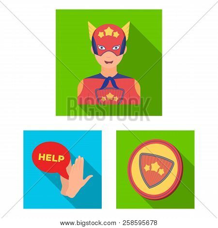 A Fantastic Superhero Flat Icons In Set Collection For Design. Superhero S Equipment Vector Symbol S