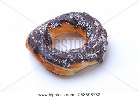 Homemade Traditional Polish Sweets Doughnuts Isolated On White Background.
