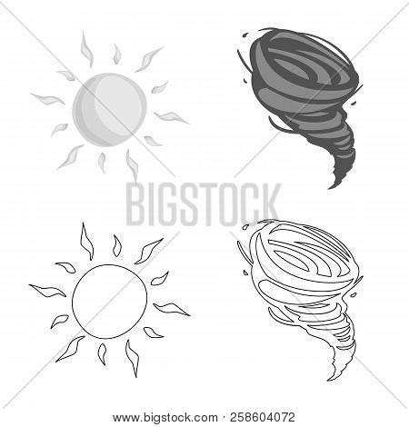 Vector Illustration Of Weather And Climate Symbol. Collection Of Weather And Cloud Stock Vector Illu