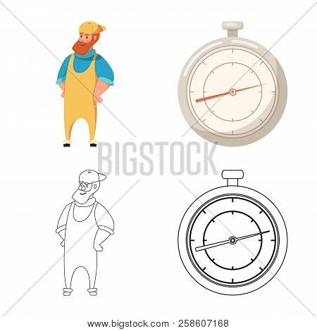 Vector Illustration Of Goods And Cargo Logo. Set Of Goods And Warehouse Stock Symbol For Web.