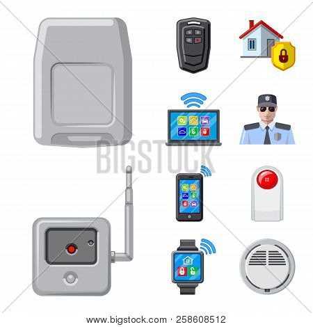 Vector Illustration Of Office And House Sign. Collection Of Office And System Vector Icon For Stock.